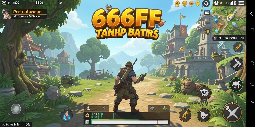 Tangkapan layar dari gameplay Open World yang menarik di 666FF.