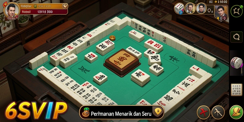 Tampilan gameplay Mahjong di 6SVIP yang seru dan menarik.