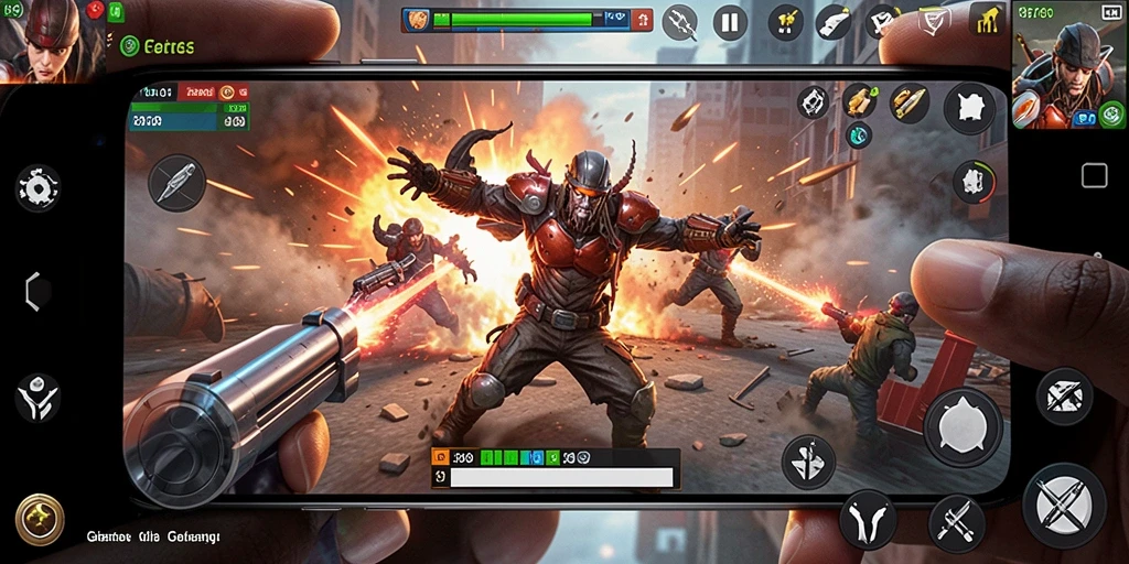 Screenshot menampilkan aksi mendebarkan dari gameplay 8768.