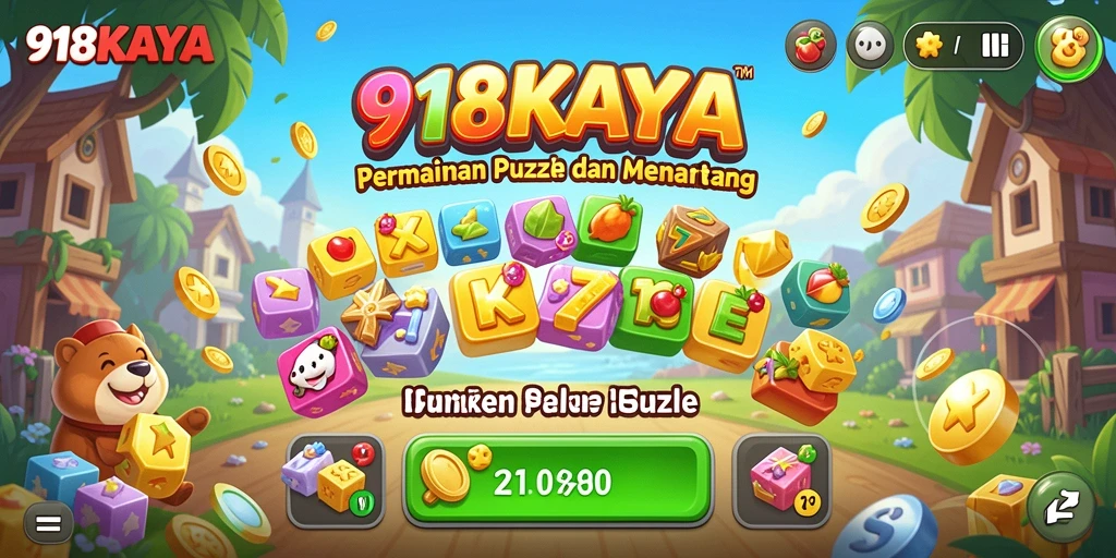 Tampilan utama gameplay 918KAYA yang menampilkan puzzle menarik.