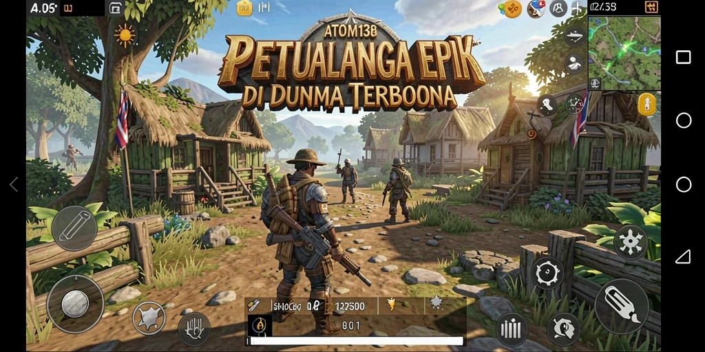 Tangkapan layar gameplay menunjukkan petualangan seru di dunia terbuka yang luas.