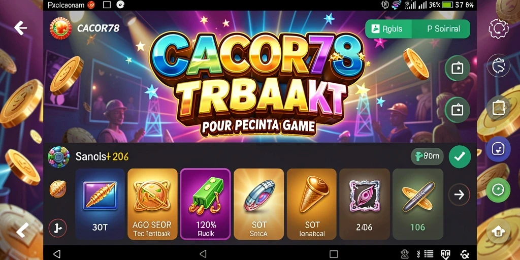 Tampilan gameplay CACOR78 yang menarik dan penuh warna.