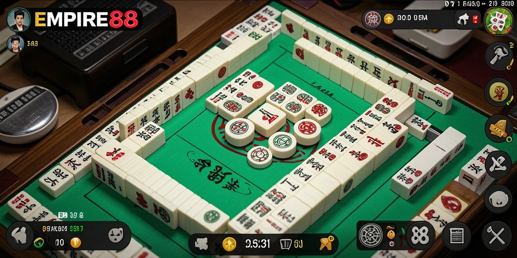 Tampilan gameplay Mahjong yang menarik dari EMPIRE88.