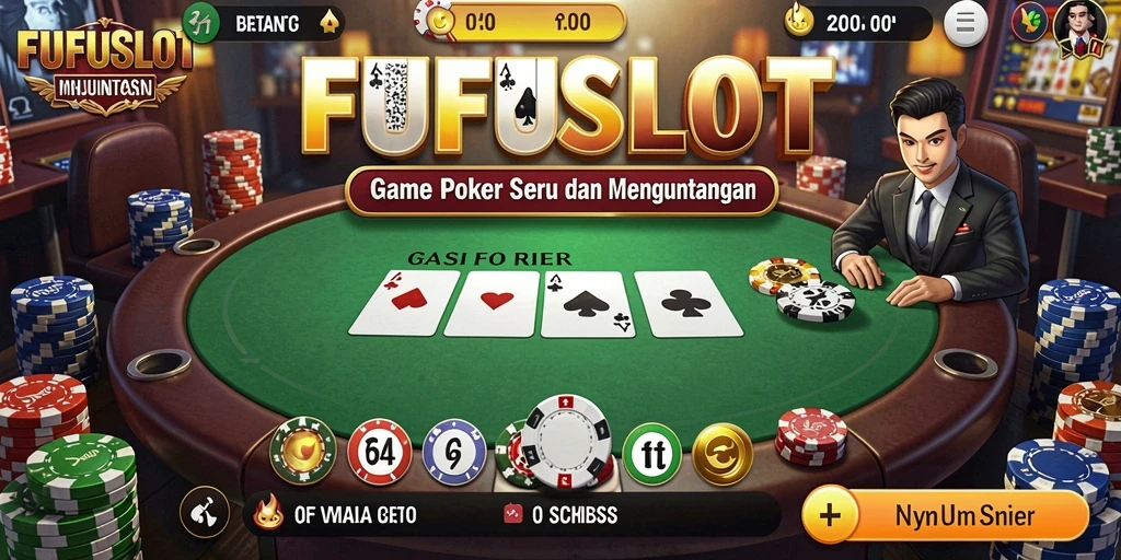 Tampilan gameplay Poker yang menarik di FUFUSLOT.