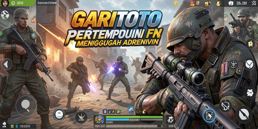 Tampilan gameplay seru GARITOTO dengan aksi tembak-menembak yang intens.