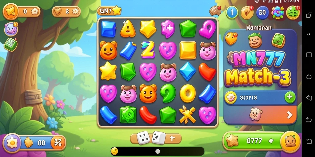 Tampilan gameplay GN777 yang seru dan penuh warna.