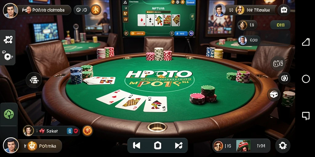 Tampilan screenshot gameplay poker HPTOTO yang menegangkan.