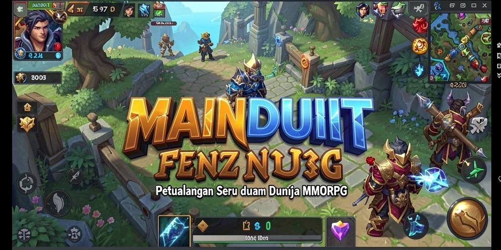 Tampilan gameplay seru dalam dunia MAINDUIT yang menakjubkan.