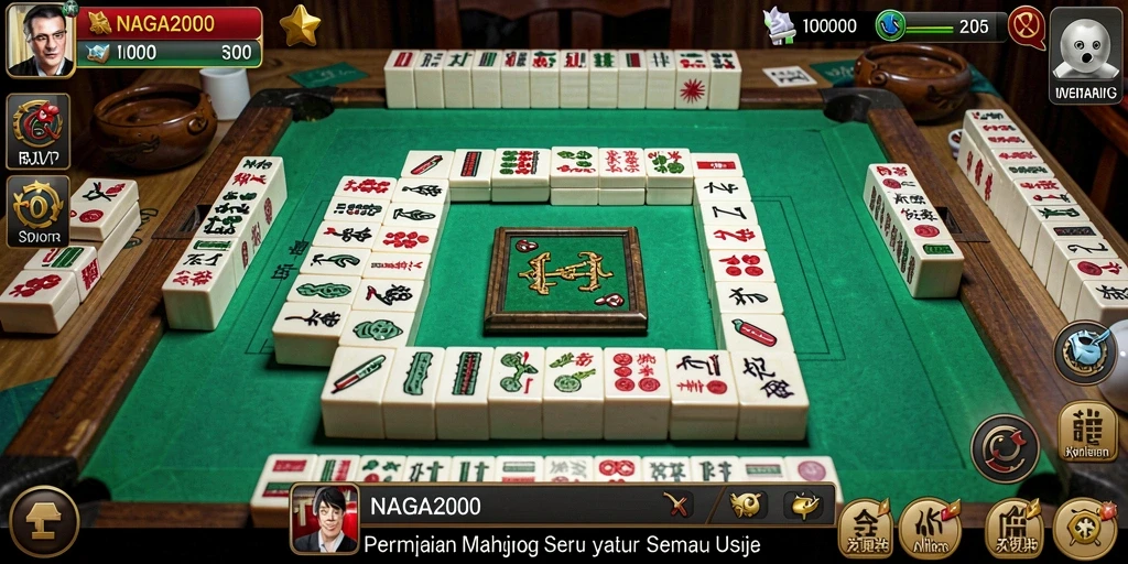 Tampilan menarik gameplay Mahjong di NAGA2000.