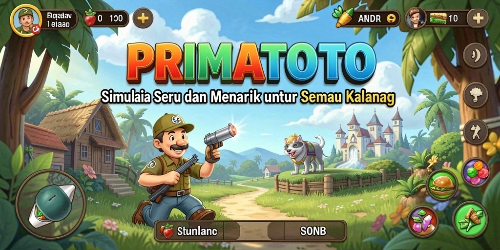 Tampilan gameplay PRIMATOTO yang menawan dan interaktif.