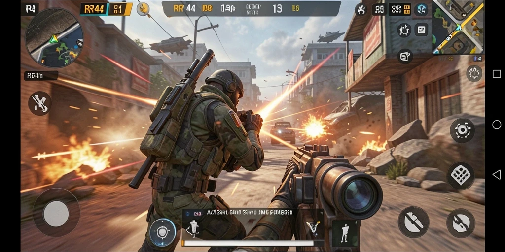 Tampilan gameplay RR44 yang mendebarkan dan penuh aksi.