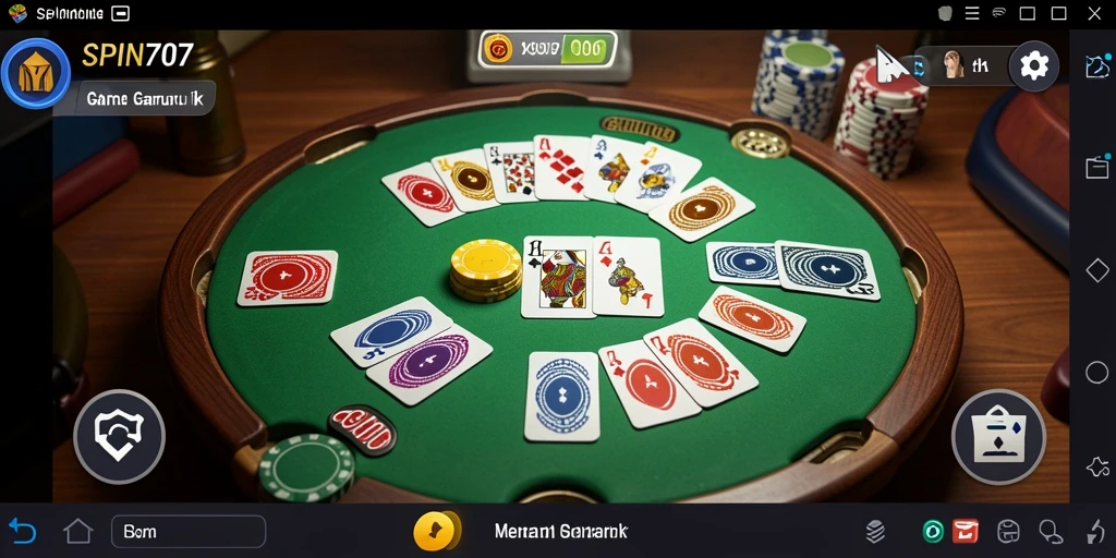 Tampilan gameplay seru SPIN707 dengan fitur Gaple yang menarik.