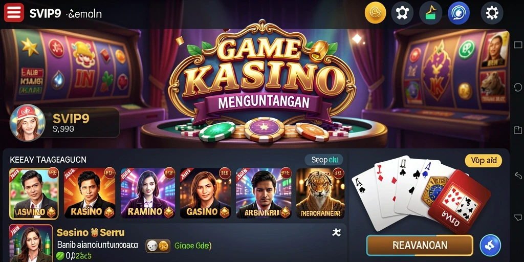 Tampilan menarik dari gameplay Kasino yang mengasyikkan di SVIP9.