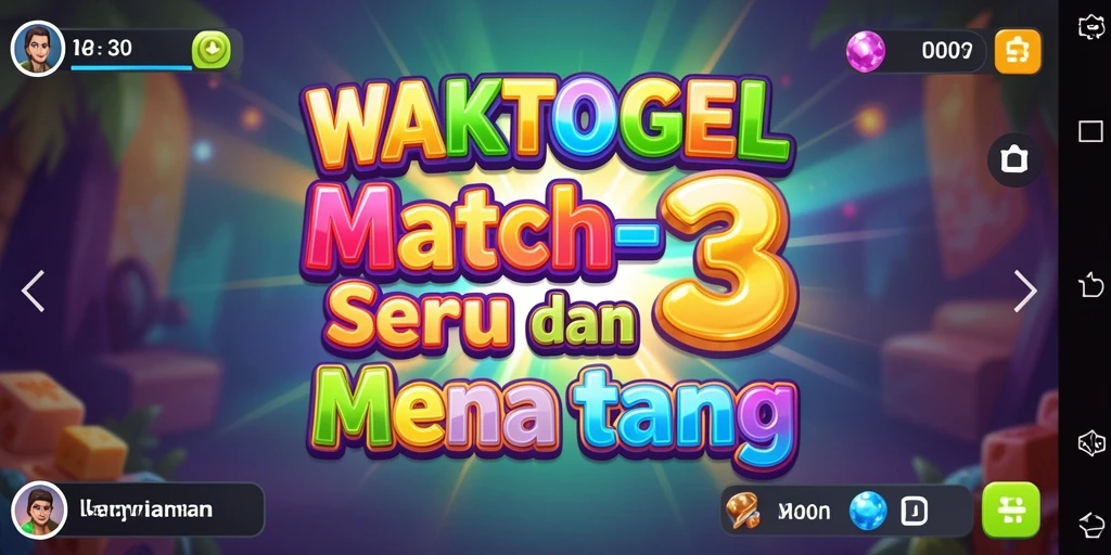 Tampilan menarik dalam gameplay Match-3 WAKTOGEL.