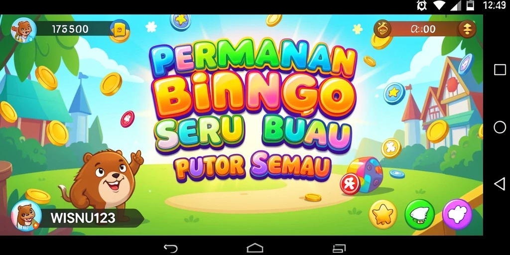 Tampilan gameplay seru dari permainan Bingo WISNU123.