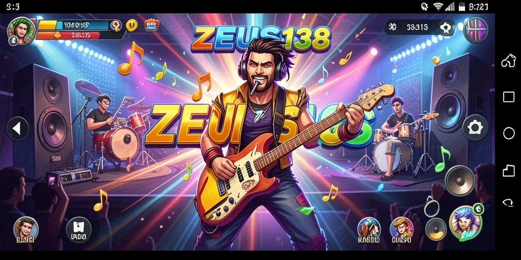 Screenshot ZEUS138 menampilkan gameplay seru dan interaktif dengan iringan musik.